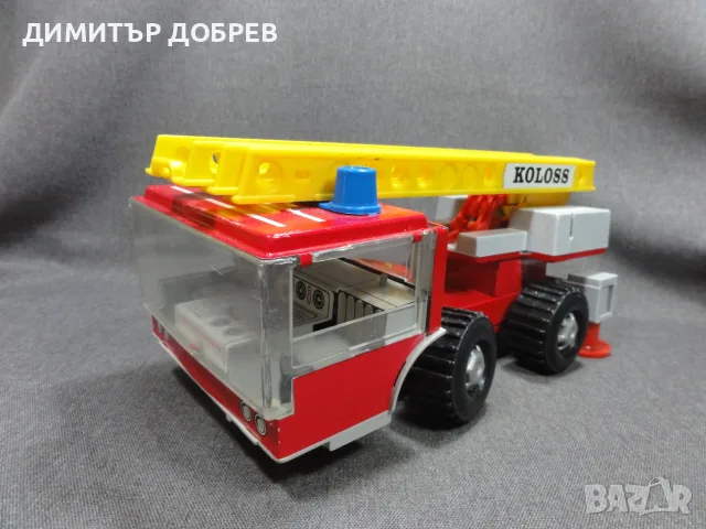 СТАРА РЕТРО СОЦ ГДР ИГРАЧКА КАМИОН ПОЖАРНА КОЛА MSB KOLOSS DDR