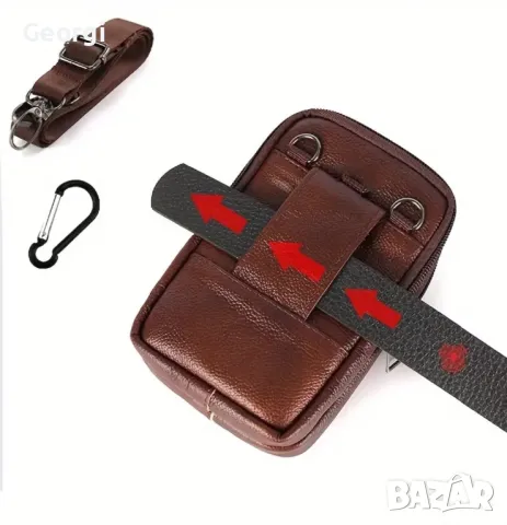 Малки, Компактни, Дисплей чантички - Черна естествена кожа / многофункционални, снимка 10 - Чанти - 49634313