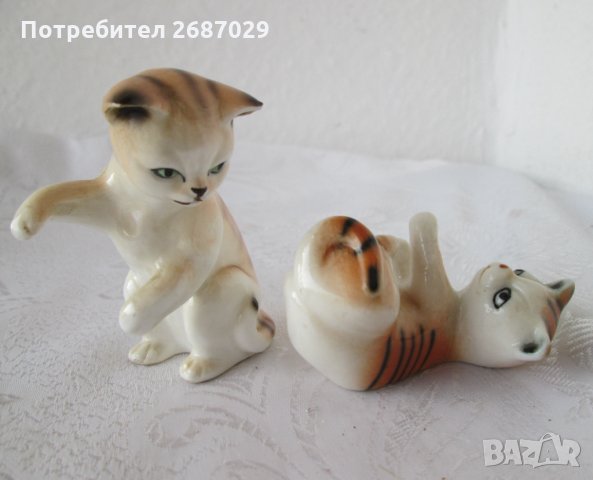 2 бр котки котета котка коте фигура статуетка, снимка 2 - Статуетки - 31623475