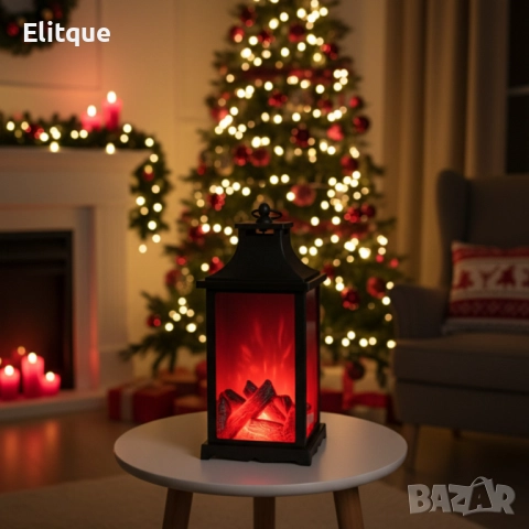 LED декоративен фенер с ефект на жив пламък