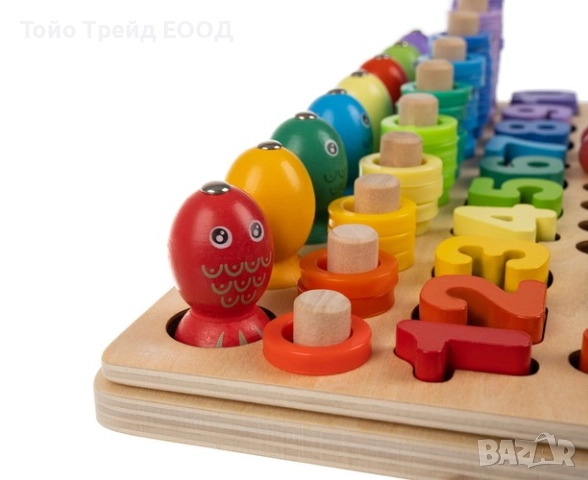 Голям дървен пъзел с топчета, снимка 4 - Игри и пъзели - 52671397