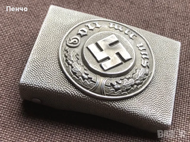 стара немска тока /катарама/ - GERMAN POLICE - WEHRMACHT - WWII - ОРИГИНАЛ, снимка 2 - Антикварни и старинни предмети - 49663170