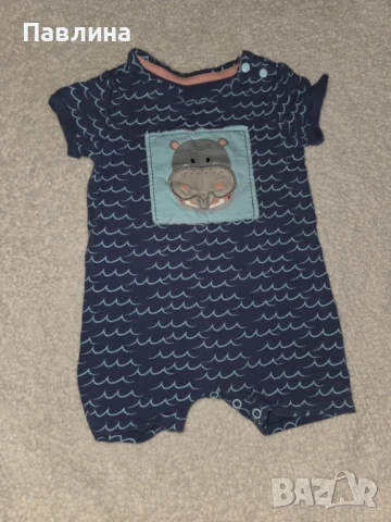 Лот от 4 Летни Тениски и 1 Гащеризонче - 9-12м, снимка 7 - Бебешки блузки - 51007802