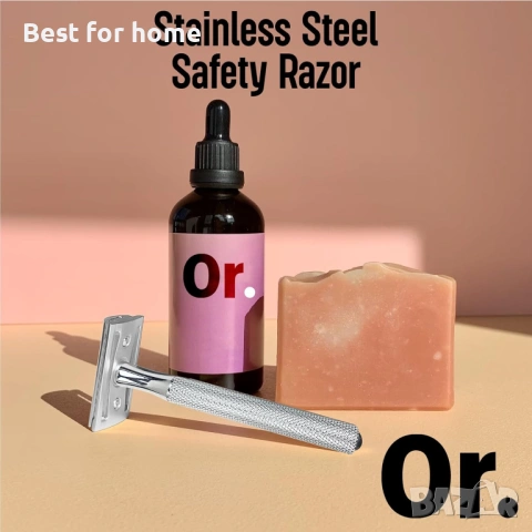 Класически бръснач от неръждаема стомана – Професионален дизайн за традиционно бръснене