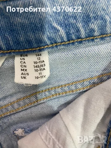 Дънки H&M ,регулираща талия с ластик , снимка 3 - Детски панталони и дънки - 56518697