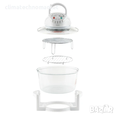 Компактна халогенна фурна и еър фрайър 2в1 Muhler MFC-1200, 1400W, 12 л, снимка 7 - Фритюрници - 50641853