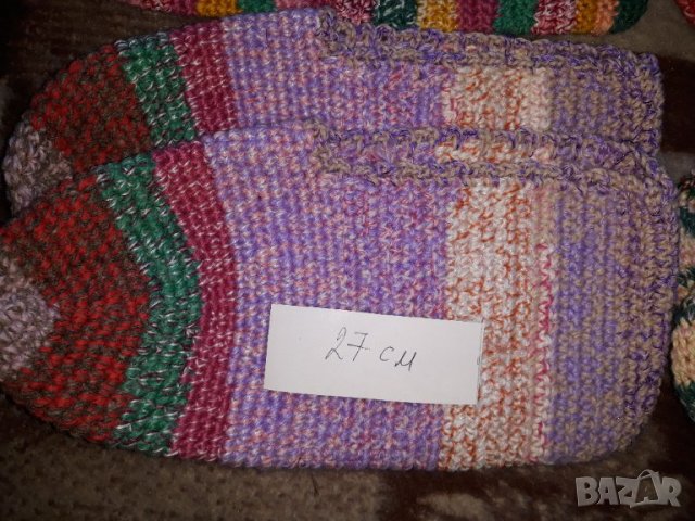 Домашно плетени вълнени терлици, снимка 2 - Други - 38494674