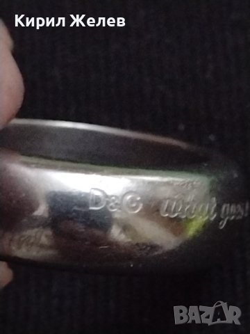 Масивна унисекс халка D&G сребриста с надпис на английски 37399  , снимка 7 - Пръстени - 40413332