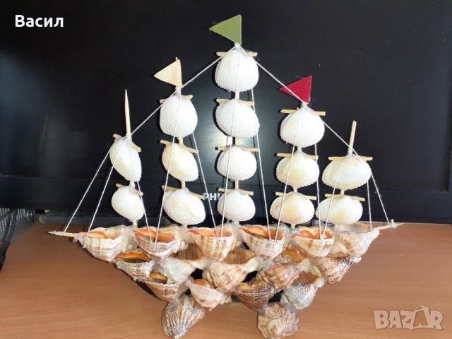 Сувенир от рапани с миди, снимка 2 - Други ценни предмети - 31959132