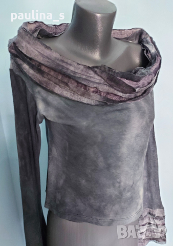 Кроп топ / блуза с открити рамене за повод или заведение "Zaek" , снимка 3 - Корсети, бюстиета, топове - 36537237