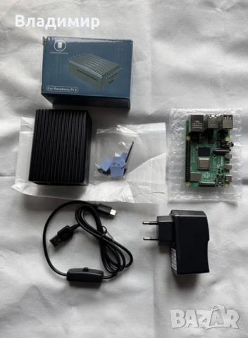 USB-A/USB-C захранващ кабел с ON/OFF функция за Raspberry Pi4