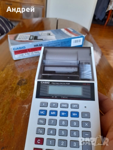 Стар калкулатор с принтер Casio HR-8A, снимка 3 - Други ценни предмети - 51467487