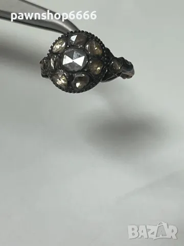 Античен викториански диамантен пръстен (1880 г.) , снимка 9 - Пръстени - 49225712