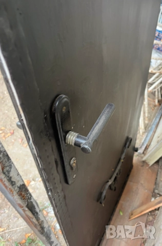 Входна блиндирана врата от ковано желязо с каса и патрон 200см / 84см, снимка 2 - Входни врати - 51532644