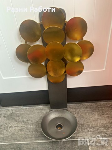 Свещник ковано желязо Landstingets Verkstäder, Västerås, Швеция, снимка 4 - Лампи за стена - 42746852