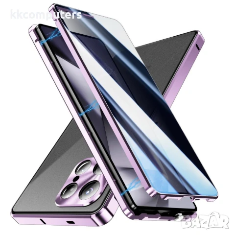 Samsung Galaxy S25 Ultra Калъф Anti-Spy със Закалено Стъкло и Магнитно Закопчаване + Протектор, снимка 5 - Калъфи, кейсове - 50488807