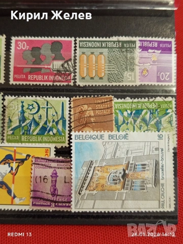 Стари пощенски марки от цял свят смесени КУБА, АМЕРИКА, БЕЛГИЯ за КОЛЕКЦИЯ ДЕКОРАЦИЯ 51613, снимка 3 - Филателия - 53232953