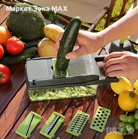 16-в-1 Прецизен Многофункционален Кухненски Чопър с Контейнер и Ножове, снимка 5 - Чопъри и пасатори - 52891042