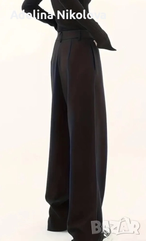 Дамски панталон с прехлупване, снимка 2 - Панталони - 52866706