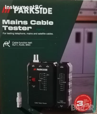 Тестер за мрежови и сателитни кабели Parkside PNKT A1