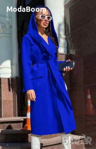 Дълго палто с качулка 