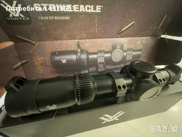 Продавам оптика Vortex Strike Eagle 1-8x24 FFP с монтаж Вортекс, снимка 6 - Оборудване и аксесоари за оръжия - 53080852