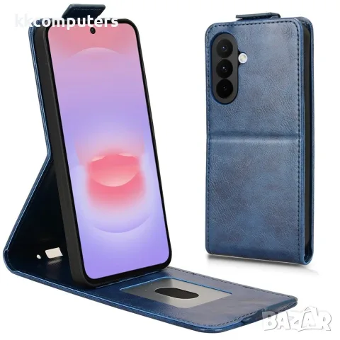 За Samsung Galaxy A27 5G Вертикален Кожен Калъф със Стойка, Магнитно Закопчаване, Слот за Карта и Ск, снимка 6 - Калъфи, кейсове - 55852231