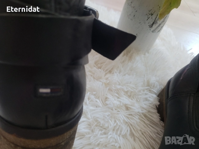 Черни боти ЕСТЕСТВЕНА кожа TOMMY HILFIGER , снимка 7 - Дамски боти - 51863256