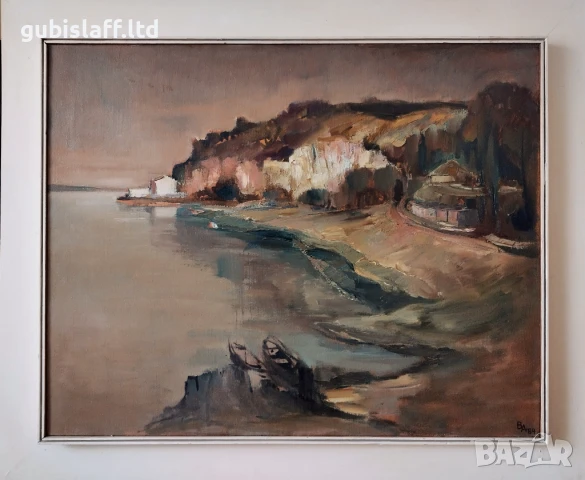 Картина "Край хижа Приста", 1984 г., худ. В. Ангелов (1943-2022)