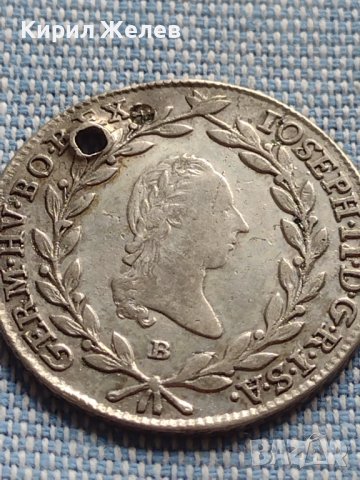 Сребърна монета 20 кройцера 1785г. Йозеф втори Кремниц Свещена Римска Империя 13624, снимка 5 - Нумизматика и бонистика - 42900531