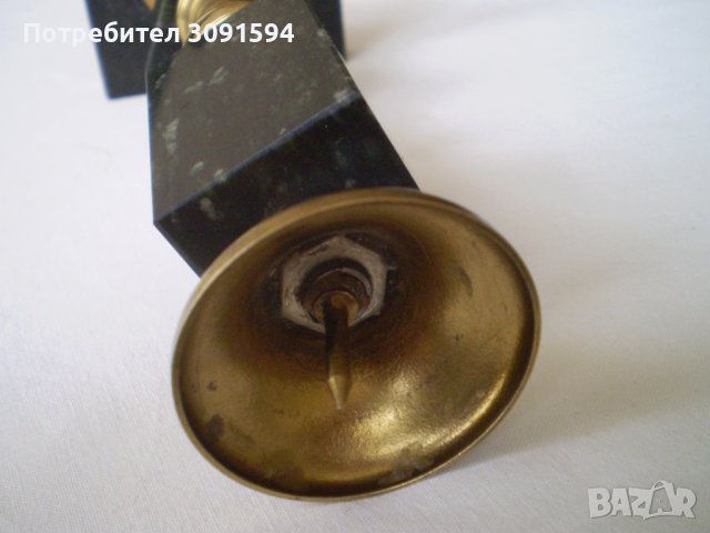 СТАР СВЕЩНИК месинга И МРАМОР, снимка 5 - Антикварни и старинни предмети - 40430211