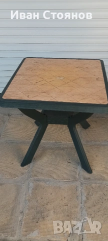 Два пластмасови стола и маса, снимка 2 - Градински мебели, декорация  - 54344021