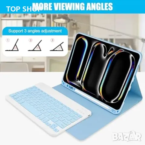 Нов Модерен калъф за таблет iPad Pro 11" 2024 с отделяща се клавиатура, снимка 7 - Друга електроника - 49321277