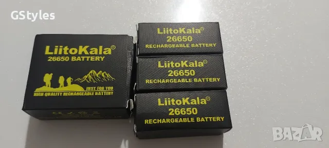 батерия  Liitokala 26650-20A, 3,7v, 5100mA нова , снимка 3 - Друга електроника - 49693771