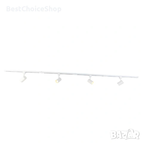 QAZQA система за осветление с релса, 4-светлинен Спот бар – Бяла , снимка 11 - Лампи за таван - 53928901