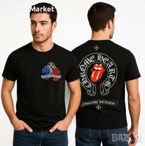 CHROME HEARTS Мъжки , дамски и детски тениски с къс ръкав