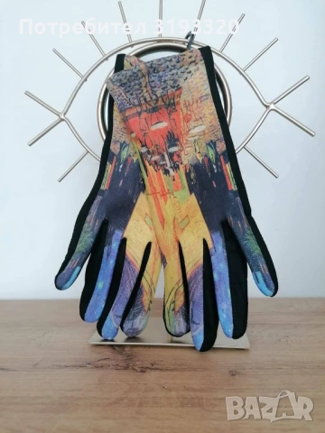 Шал и ръкавици -Картина зимни, снимка 2 - Шалове - 53162296