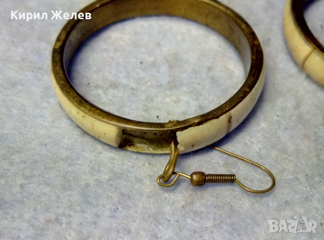 СТАРИ БРОНЗОВИ ЕТНО АРТ ОБЕЦИ ИНКРУСТИРАНИ с РОГ РЪЧНА ТРАДИЦИОННА ИЗРАБОТКА 10545, снимка 2 - Антикварни и старинни предмети - 51280163