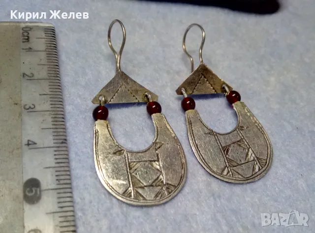 Старинни ВЪЗРОЖДЕНСКИ СРЕБЪРНИ ОБЕЦИ СРЕБРО ВИСОКА ПРОБА с МЪНИСТА РЪЧНА КУЮМДЖИЙСКА ИЗРАБОТКА 42933, снимка 12 - Антикварни и старинни предмети - 49866054