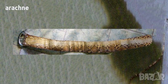 Широк колан от естествена кожа на питон
