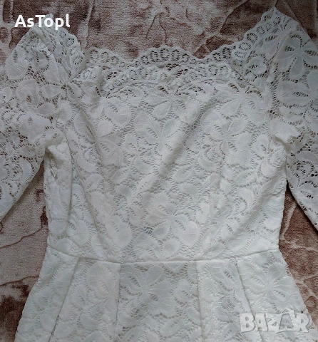 Бяла рокля , снимка 2 - Рокли - 42111479