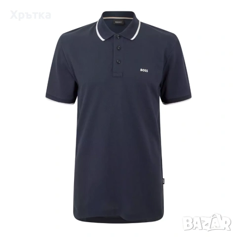 Hugo Boss Parloy190 - Оригинална мъжка тениска с яка р-р XL