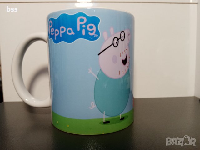 Бяла порцеланова чаша на Пепа Пиг / Peppa Pig, снимка 2 - Чаши - 37049124