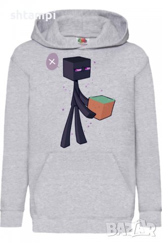Детски Суитчър/Суитшърт Minecraft Enderman 3,Minecraft,Игра,Подарък,Изненада,Забавление,Рожден Ден, снимка 2 - Детски анцузи и суичери - 38328728