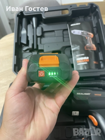 Мощна акумулаторна прахосмукачка SEALIGHT X1 Plus+ (21000Pa, 2 батерии, куфар), снимка 6 - Прахосмукачки - 55838443