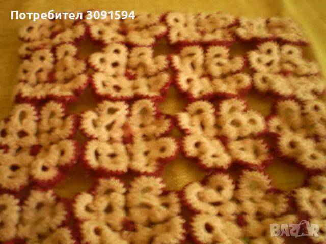 Ретро ръчно плетена многоцветна възглавница за стол , снимка 4 - Възглавници - 50077724