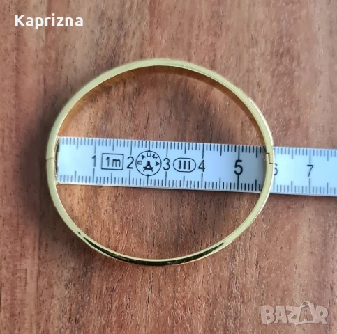 Елегантна златиста гривна гръцки орнамент, снимка 6 - Гривни - 54296058
