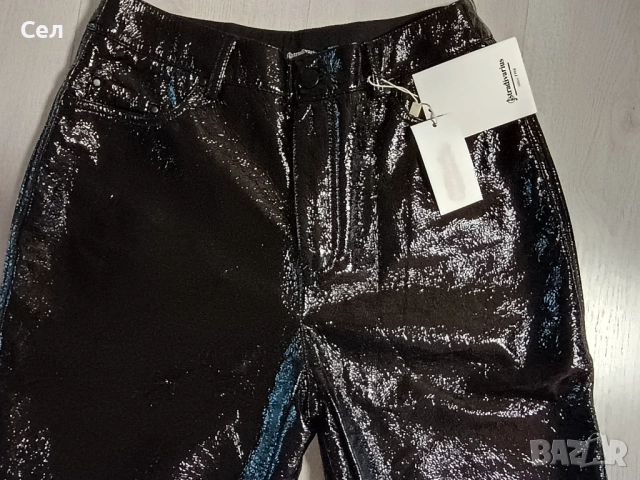 Нов дамски кожен панталон stradivarius 38, снимка 8 - Панталони - 47811633