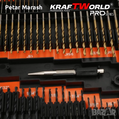 Комплект битове и свредла kraftworld – 246 части в куфар | HSS + дърво + зидария, снимка 11 - Други инструменти - 52303719