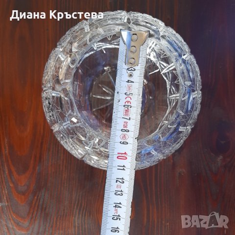 Кристална сферична купа, снимка 2 - Декорация за дома - 40749778